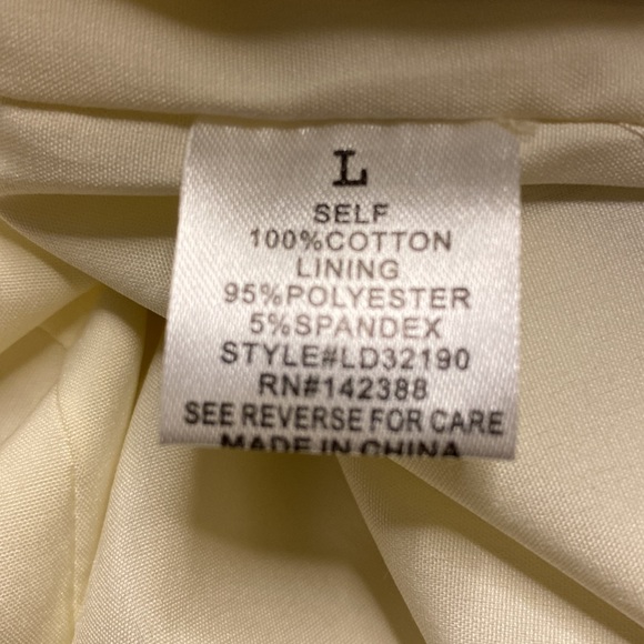 Essue- navy blue & natural white gunny sack stripe sleeveless pinafore dress NWT - Picture 8 of 10